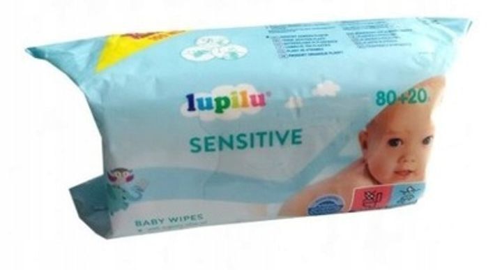 Вологі серветки Lupilu Sensetive 80+20 шт  000016 фото