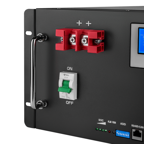 Акумулятор LP LiFePO4 48V (51,2V) - 100 Ah (5120Wh) (Smart BMS 100A) з LCD RM LP20330 фото