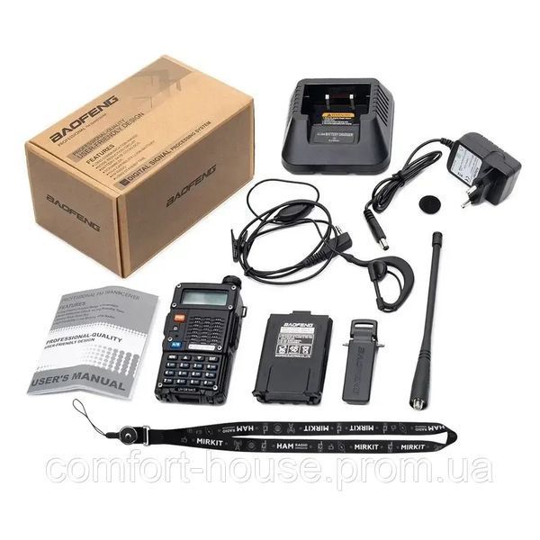 Рация Baofeng UV-5R MK5 8 Ватт в комплекте с отстегивающимся ремешком на шею Mirkit 1752772139 фото