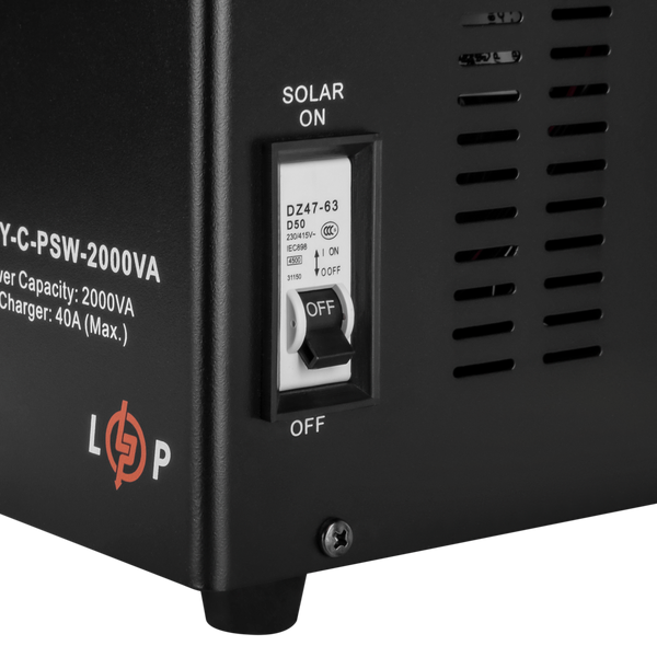 Сонячний інвертор (ДБЖ) LogicPower LPY-C-PSW-2000VA (1400W) MPPT24V LP4126 фото