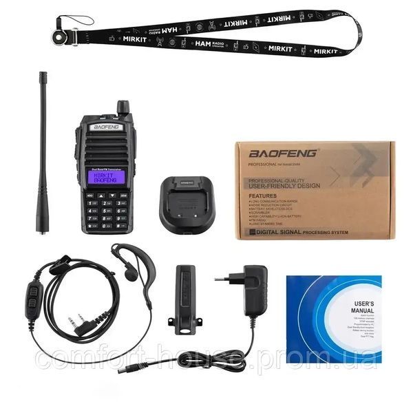 Рація Baofeng UV-82 MK5 8W, Батарея Li-ion 1800 маг + Ремінець для рації Mirkit 1752772145 фото