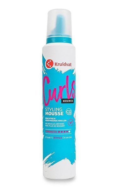 Мус для укладання локонів Kruidvat Curls 200 мл &ndash; сильна фіксація, пружні кучері та об&rsquo;єм волосся 245 фото