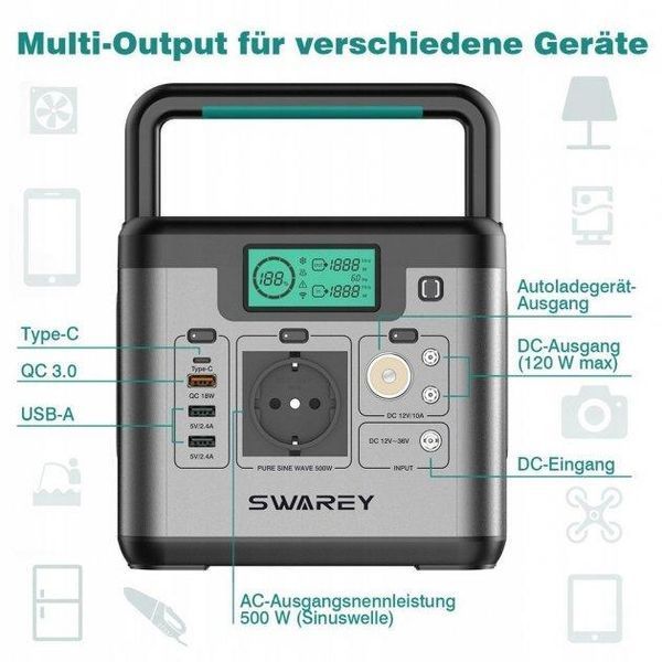 Зарядна станція Swarey S500 (500 Вт) Swarey S500 фото