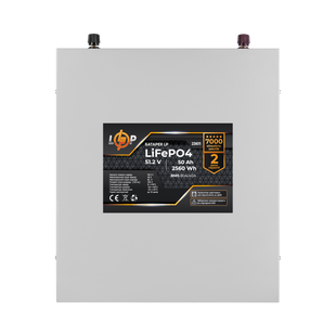 Акумулятор LP LiFePO4 51,2V - 50 Ah (2560Wh) (BMS 80A/40А) метал для ДБЖ 23611 фото