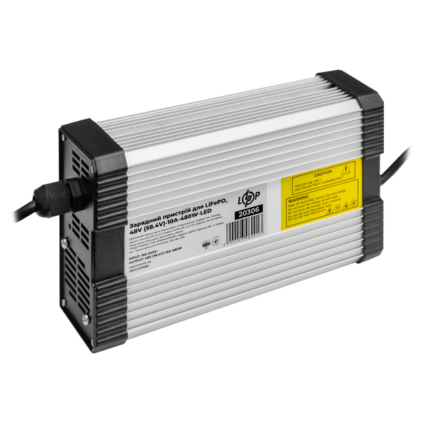 Зарядний пристрій для акумуляторів LiFePO4 48V (58.4V)-10A-480W-LED LP20306 фото