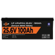 Акумулятор LP LiFePO4 24V (25,6V) - 100 Ah (2560Wh) (Smart BMS 100А) з BT пластик для ДБЖ 20200 фото 3