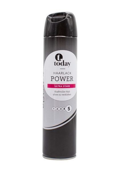 Лак для волосся Today Power Ultra Stark 400 мл, надміцна фіксація 5, об єм і блиск без склеювання волосся 211 фото
