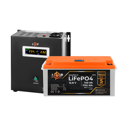 Комплект резервного живлення LP (LogicPower) ДБЖ + літієва (LiFePO4) батарея (UPS W800+ АКБ LiFePO4 1792W) 22613 фото