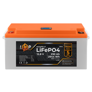 Акумулятор LP LiFePO4 для ДБЖ LCD 12V (12,8V) - 230 Ah (2944Wh) (BMS 150A/75A) пластик 20943 фото