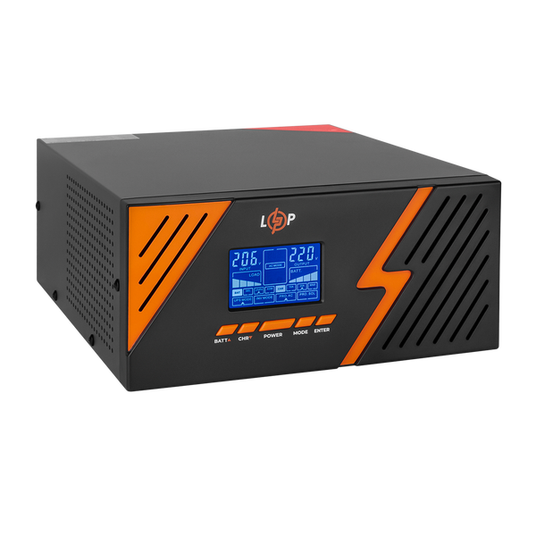 ДБЖ з правильною синусоїдою 12V LPM-PSW-1500VA (1050Вт) Black 22754 фото