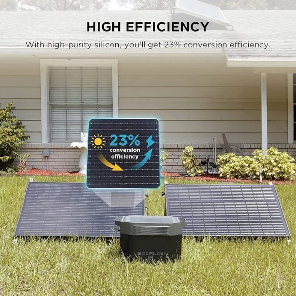 Монокристалічна сонячна панель EcoFlow 2*100W Rigid Solar Panel EFSolar2*100W (ZMS331) 2*100W фото