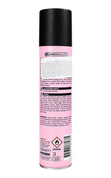 Лак для волосся Isana Professional Keratin & Glanz 250 мл, сильна фіксація 4, блиск і об єм з кератином 220 фото
