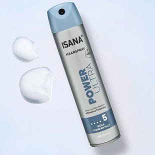 Лак для волосся Isana Power Ultra 250 мл, ультрасильна фіксація 5, об єм і стійкість зачіски до 48 годин 231 фото