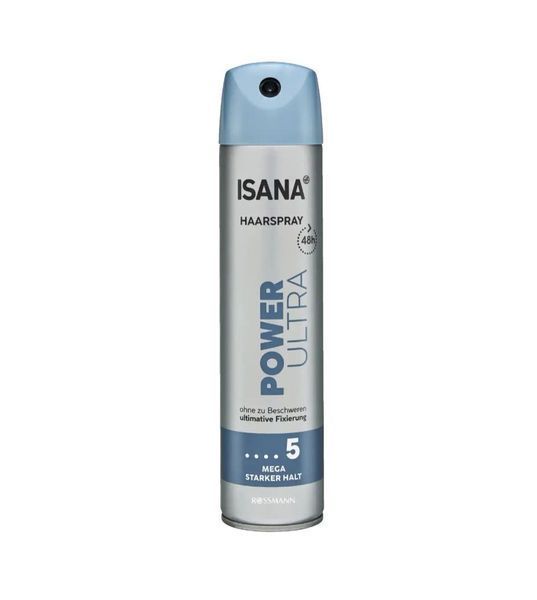 Лак для волосся Isana Power Ultra 250 мл, ультрасильна фіксація 5, об єм і стійкість зачіски до 48 годин 231 фото